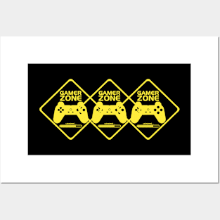 Gamer Yellow Minimalist Aesthetic Design Posters and Art